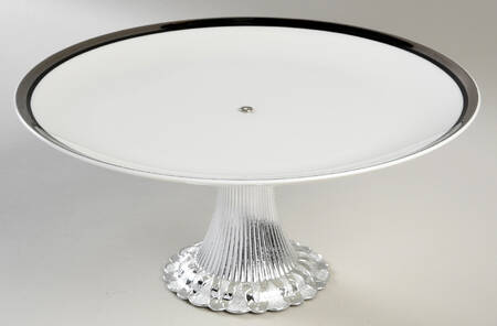 Solitude Cake Stand with 4"-5" Metal Pedestal  Hc