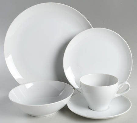 Sophisticate White 5 Piece Place Setting