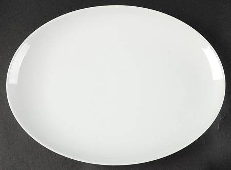 Sophisticate White 12" Oval Serving Platter