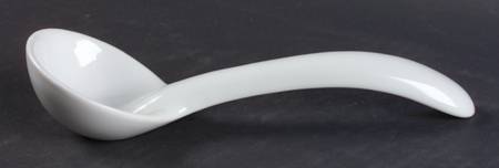 Sophisticate White Gravy Ladle Solid Piece