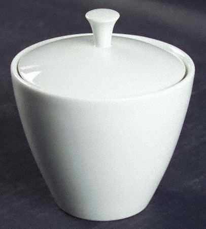 Sophisticate White Sugar Bowl & Lid
