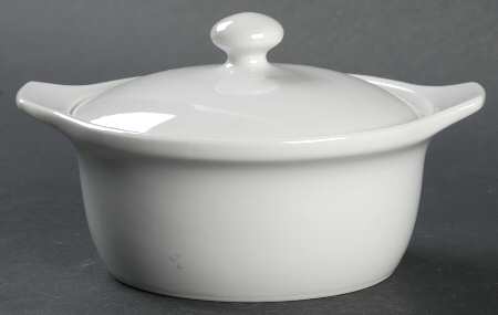Sophisticate White Individual Casserole & Lid