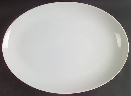 Sophisticate White 16" Oval Serving Platter