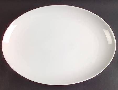 Sophisticate White 14" Oval Serving Platter