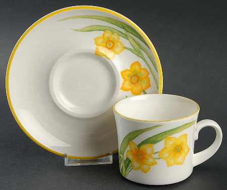 Spring Beauty Flat Cup & Saucer Set