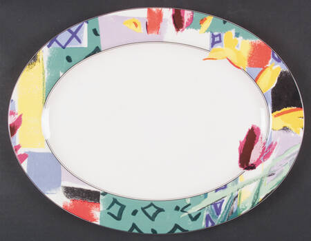 Spring Bloom 14" Oval Serving Platter
