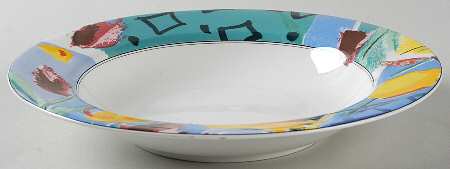 Spring Bloom Large Rim Soup Bowl