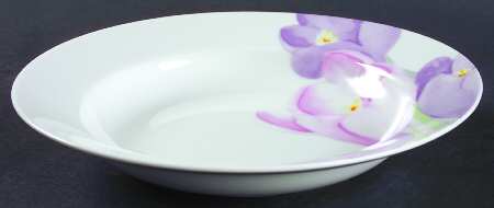Spring Crocus Rim Soup Bowl