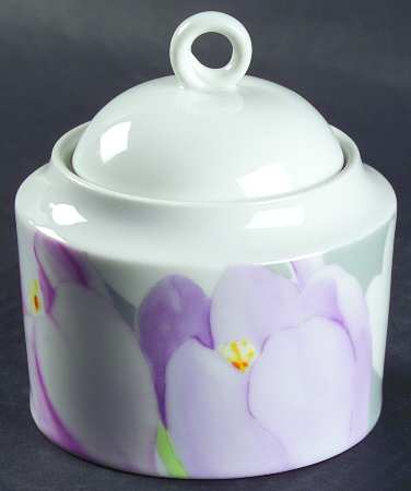 Spring Crocus Sugar Bowl & Lid