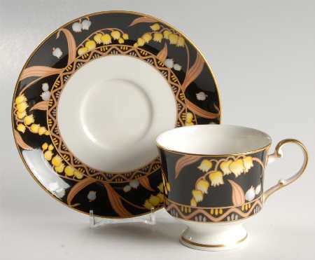 Spring Fantasy Onyx Footed Cup & Saucer Set