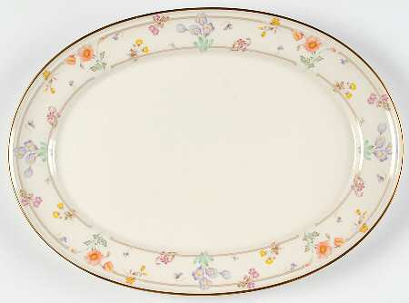 Spring Garden 14" Oval Serving Platter
