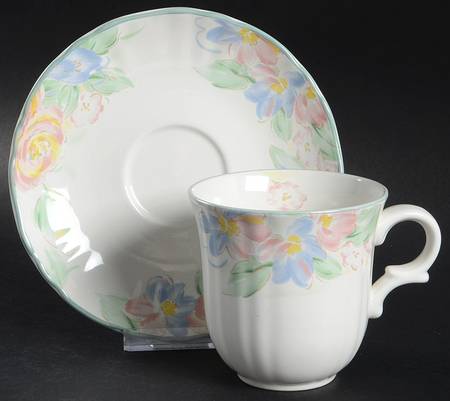 Spring Glory Flat Cup & Saucer Set