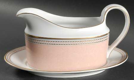 Spindle Peach Gravy Boat & Underplate