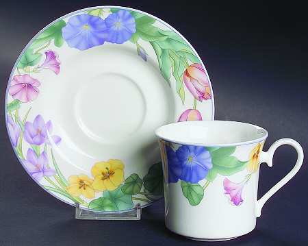 Spring Legacy Flat Cup & Saucer Set