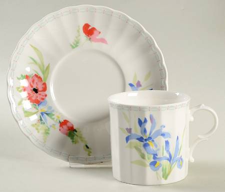 Spring Setting Flat Cup & Saucer Set