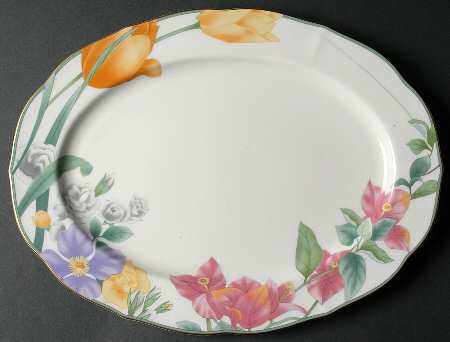 Spring Serenade 14" Oval Serving Platter