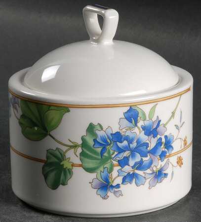 Spring Tapestry Sugar Bowl & Lid