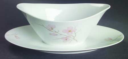 Spring Time Gravy Boat with Attached Underplate