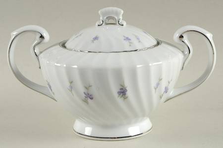Spring Violet Sugar Bowl & Lid