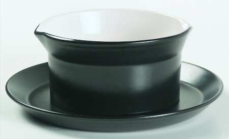 Studio Black Round Gravy Boat & Underplate