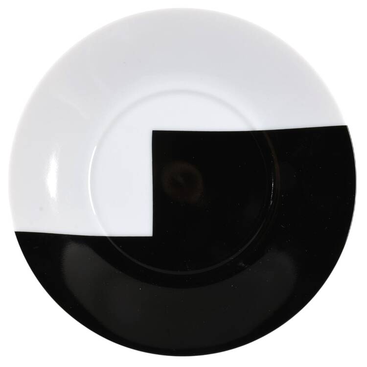 Step Black White Saucer by Mikasa