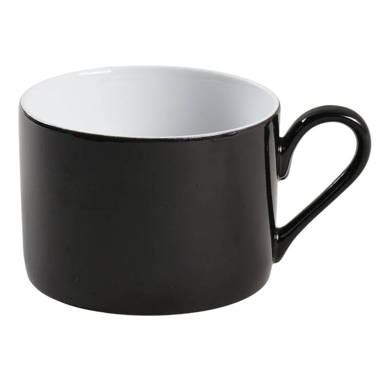 Step Black White Flat Cup