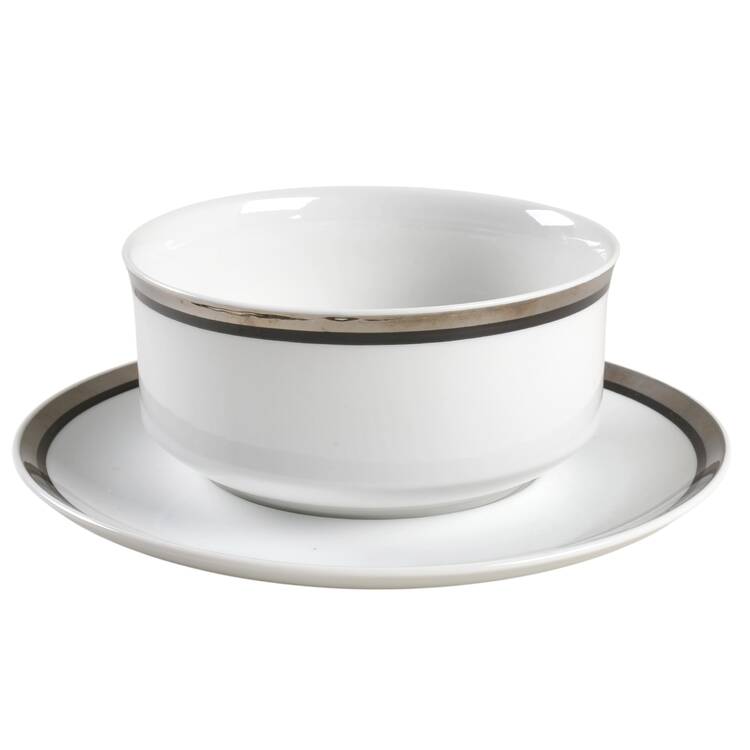Sterling Round Gravy Boat & Underplate