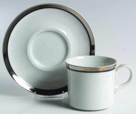 Sterling Flat Cup & Saucer Set by Mikasa
