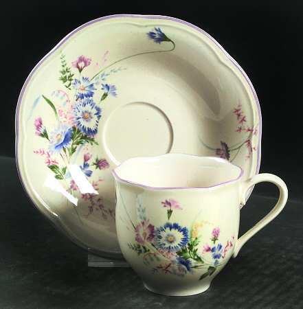 Stephanie Flat Demitasse Cup & Saucer Set