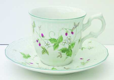 Strawberry Fair Flat Cup & Saucer Set