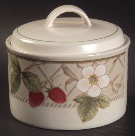Strawberry Fair Sugar Bowl & Lid