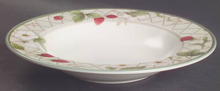 Strawberry Fair Large Rim Soup Bowl by Mikasa