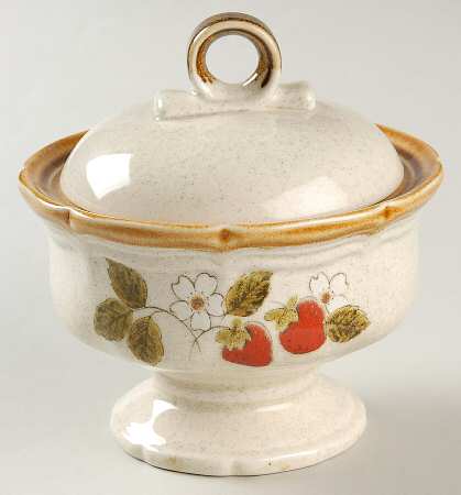 Strawberry Festival Sugar Bowl & Lid