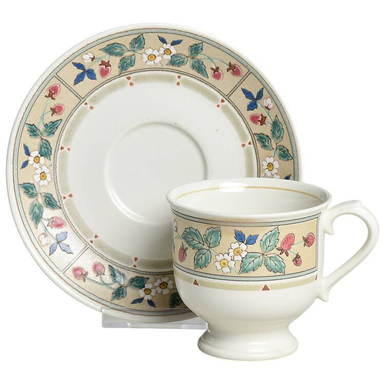 Strawberry Hill Footed Cup & Saucer Set