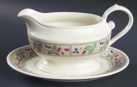 Strawberry Hill Gravy Boat & Underplate by Mikasa