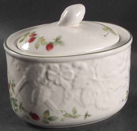 Strawberry Lane Sugar Bowl & Lid