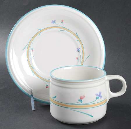 St. Lucia Flat Cup & Saucer Set