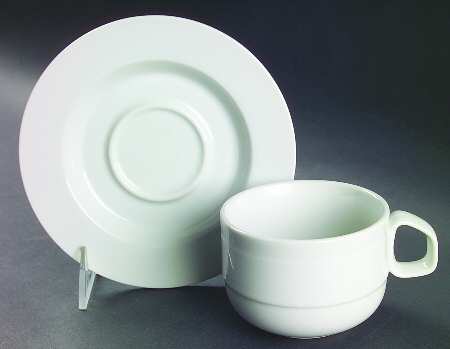 Stonechina Flat Cup & Saucer Set by Mikasa