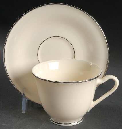 Stanton Platinum Footed Cup & Saucer Set
