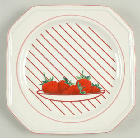 Strawberries Bread & Butter Plate
