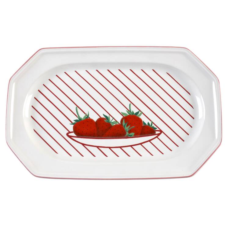 Strawberries 14" Oval Serving Platter