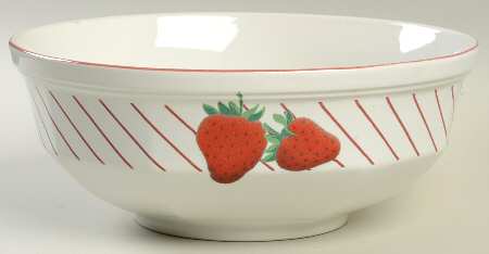 Strawberries 8" Round Vegetable Bowl