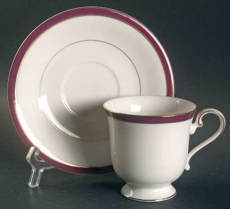Stratford Rouge Footed Cup & Saucer Set by Mikasa