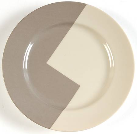 Step Taupe Beige Salad Plate