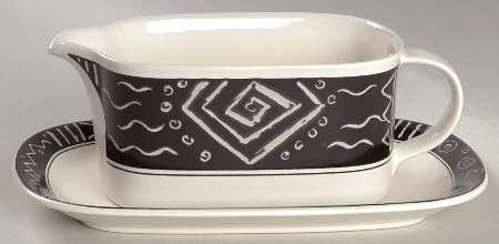 Star Track Gravy Boat & Underplate (Relish/Butter)