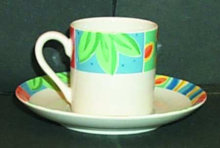St Tropez Flat Demitasse Cup & Saucer Set