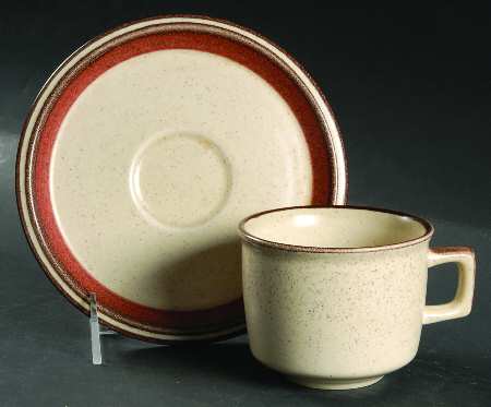 Stone Valley II Flat Cup & Saucer Set