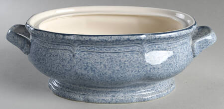 Stone Works Light Blue 2.5 Quart Oval Covered Casserole No Lid