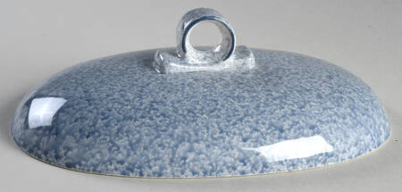 Stone Works Light Blue Lid for 2.5 Quart Oval Covered Casserole