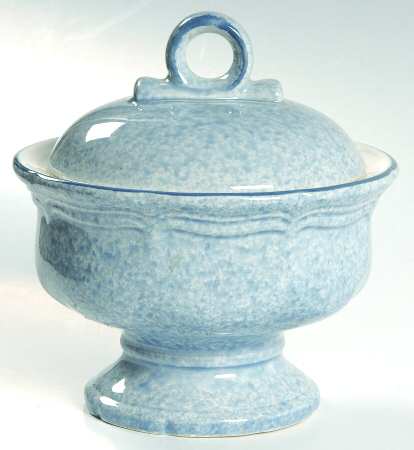 Stone Works Light Blue Sugar Bowl & Lid
